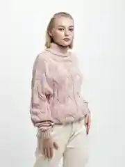 Белый свитер женский вязаный