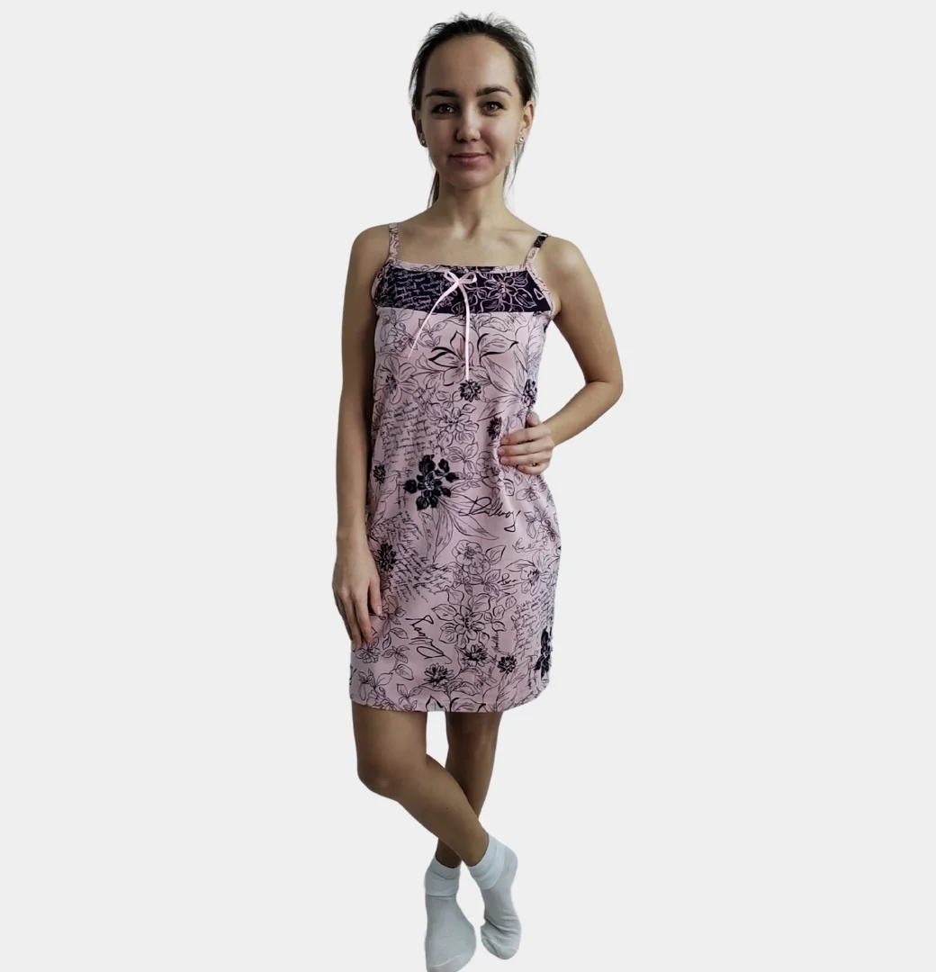 Сорочка женская на бретелях Хлопок 100% Onstyle