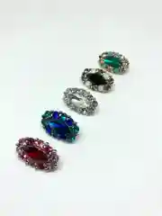 Белый мини брошь с кристаллом Сваровски, 2,3*1,4 см