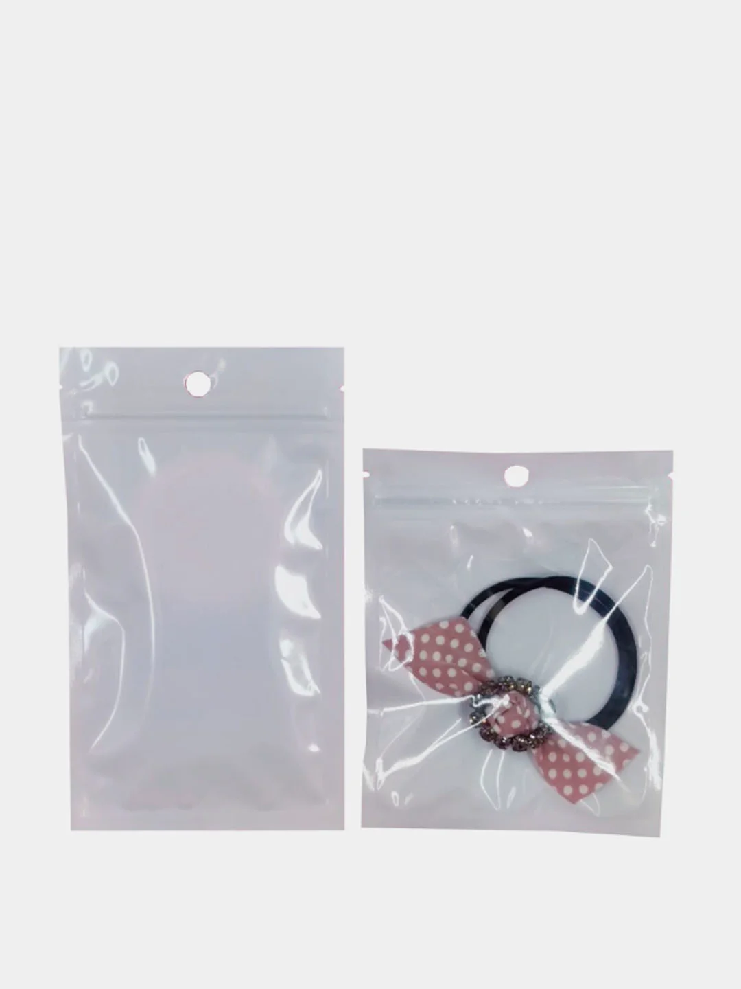 Пакеты с замком zip-lock с еврослотом, непрозрачные с одной стороны