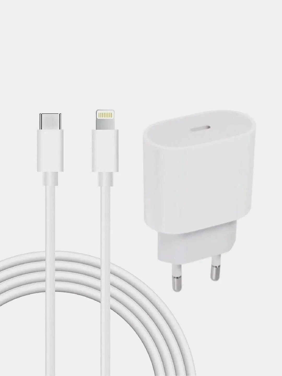 Зарядное устройство для iPhone (блок Type-C, 20W + кабель Type-C/Lightning)