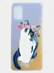 Синий чехол для Samsung A41, A31, A11/M11, в ромбик