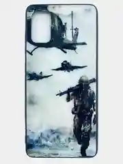 Фиолетовый чехол для Samsung A41, A31, A11/M11, в ромбик