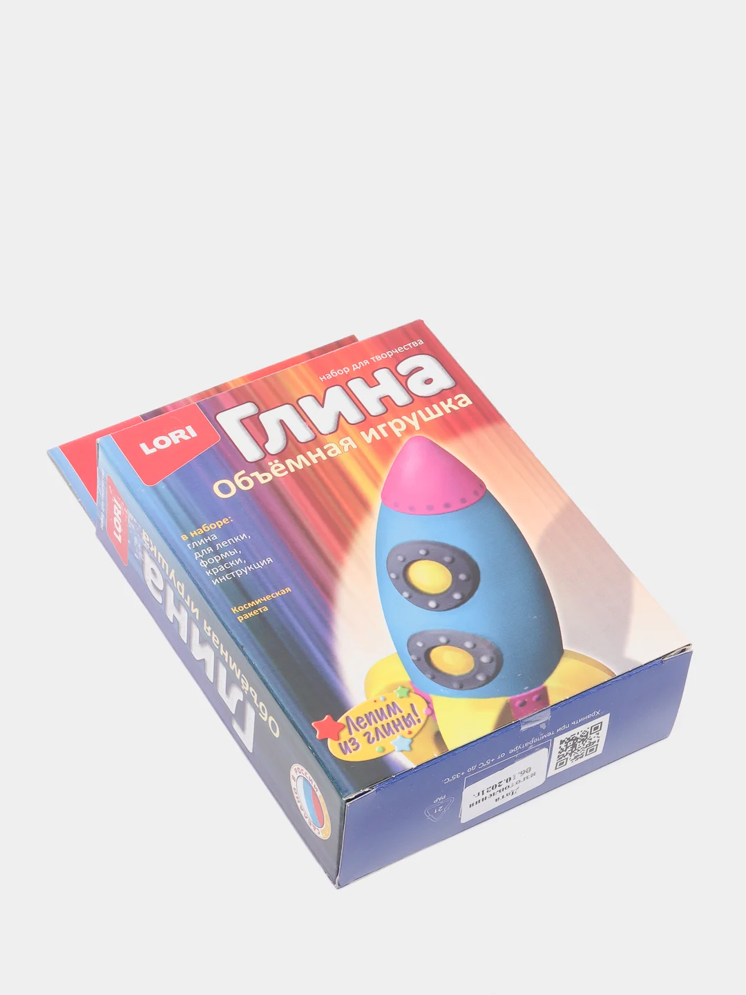 Набор для детского творчества. Игрушка объемная из глины Космическая ракеты. Lori