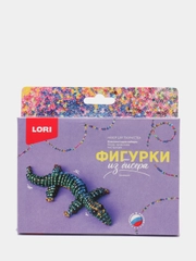 Набор для творчества в технике бисероплетении. Фигурка из бисера Крокодил. Lori