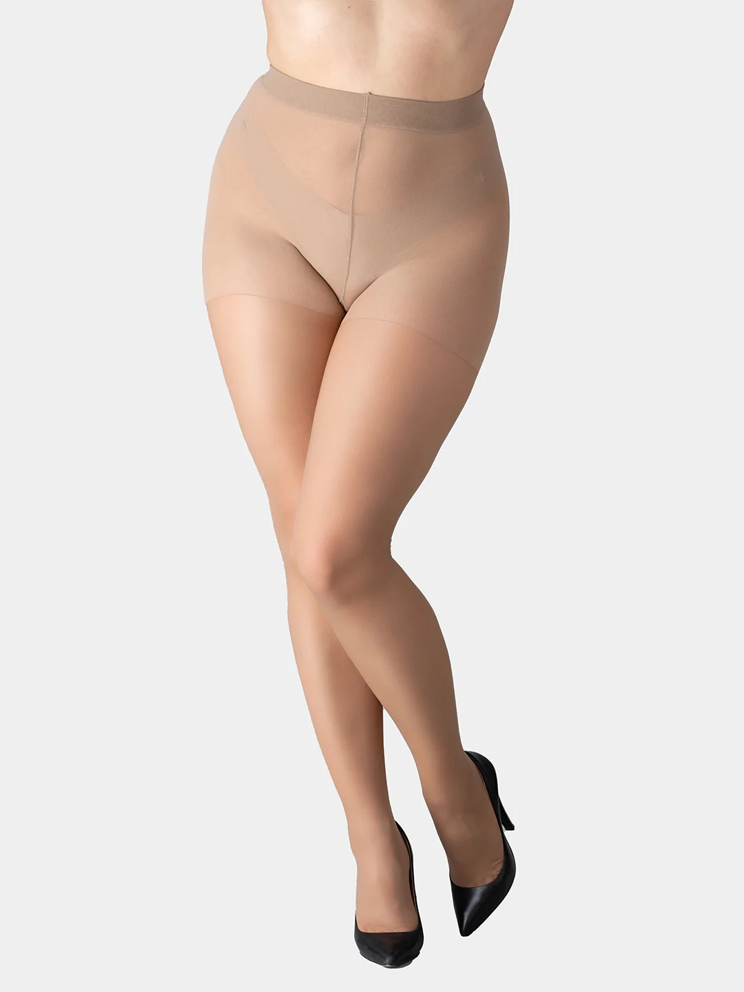 Бежевый колготки женские Omsa Attiva 20 xxl plus size , больших размеров