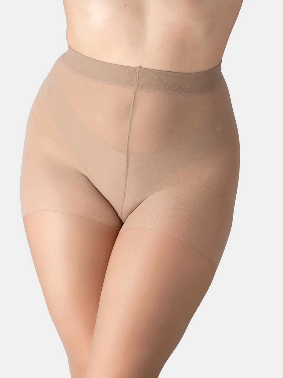 Бежевый колготки женские Omsa Attiva 20 xxl plus size , больших размеров