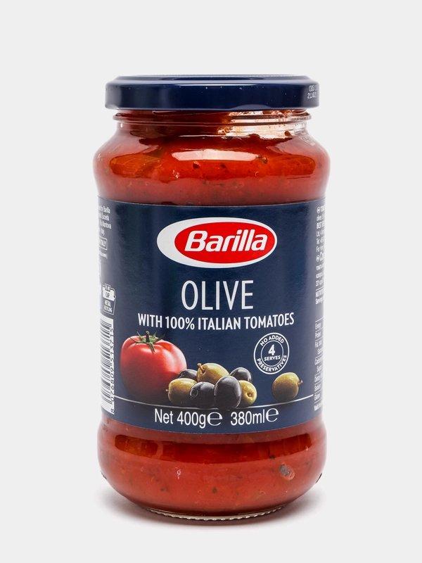 Соус Barilla Olive томатный с черными и зелеными оливками, 400г