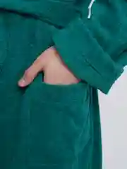 Зеленый халат мужской, махровый, банный, хлопок, для дома и бани