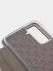 Серебряный чехол-книжка для Samsung S21