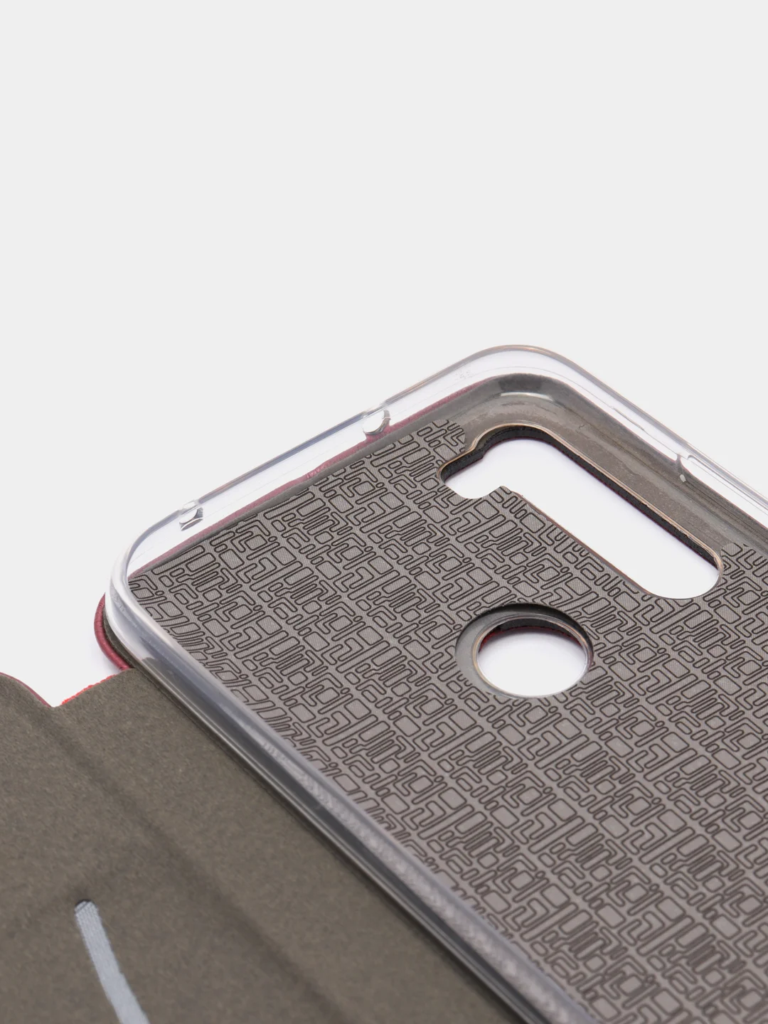 Бордовый чехол книжка Redmi Note 8T