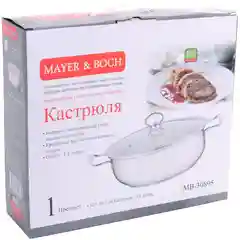 Кастрюля нержавейка с крышкой Mayer&Boch, 5.8 литра
