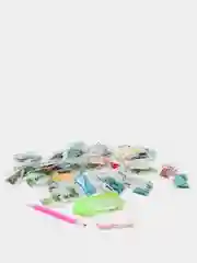 Коралловый алмазная мозаика без подрамника  от 30*30см "Птицы"