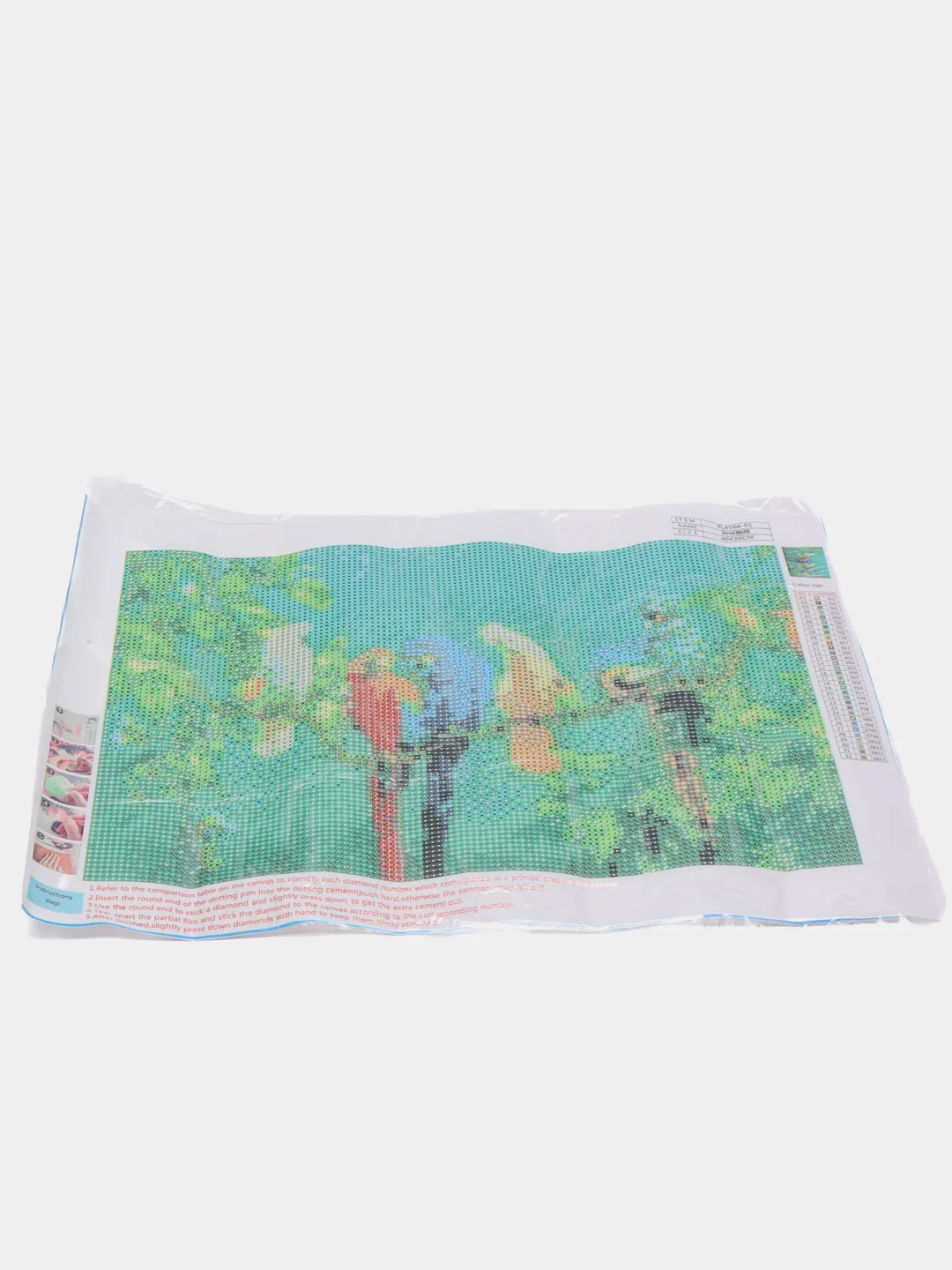 Коралловый алмазная мозаика без подрамника  от 30*30см "Птицы"