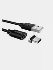 Кабель зарядный USB магнитный BOROFONE BU1 MagJet, 3A, 1.2 м, черный,