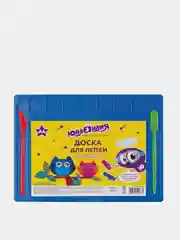 Доска для лепки, синяя, А4, 280 х 200 мм, 7 отделений, 2 стека, Юнландия