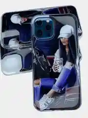 Чехол накладка принт "Красотка" Apple iPhone 11, 12, 12 Pro, 12 Pro Max
