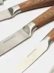 Серебряный набор ножей в чемодане MAYER&BOCH, 8 предметов