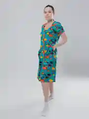 Лайм халат на пуговицах