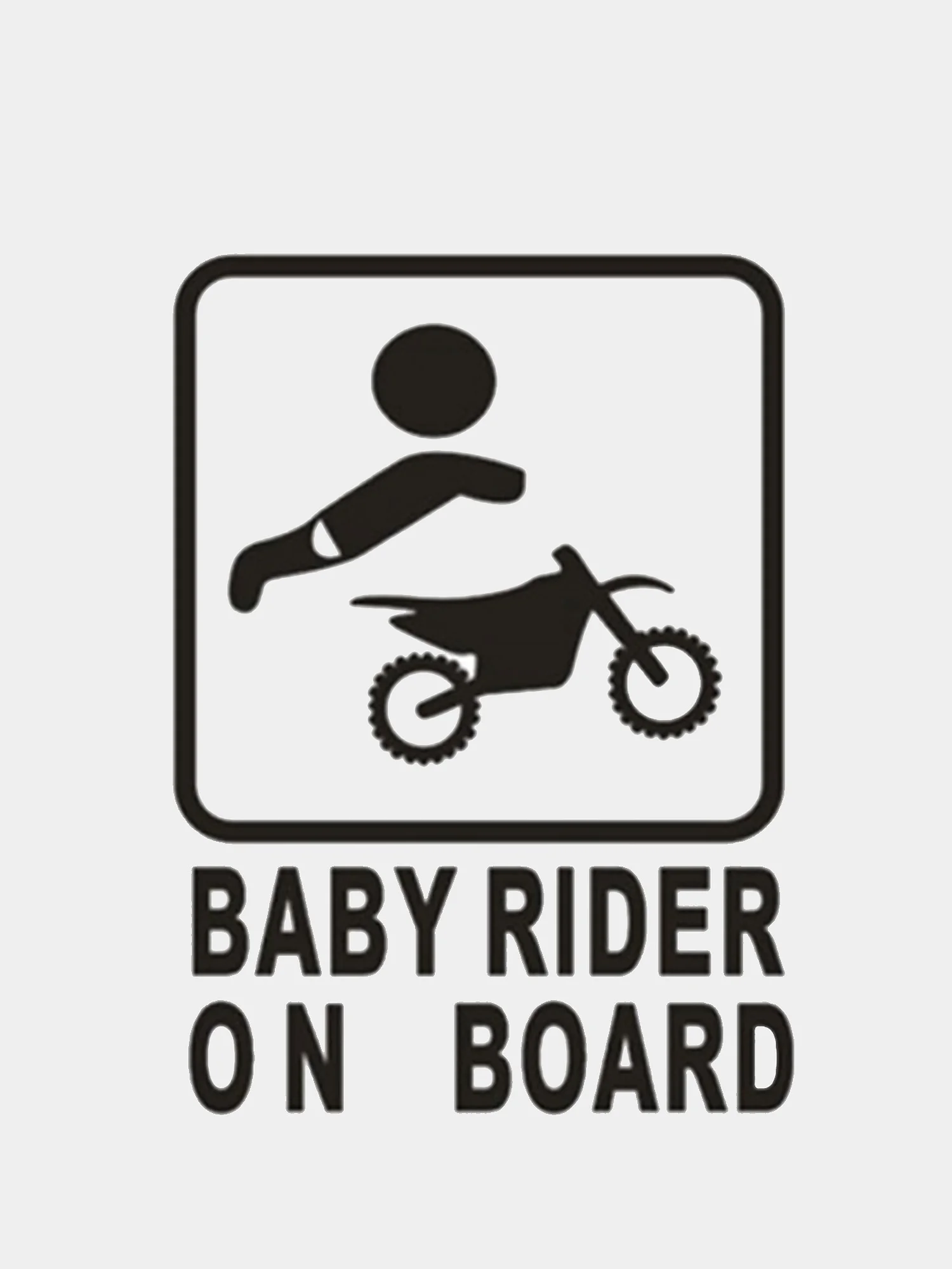 Хром наклейка на авто "Baby rider on board"