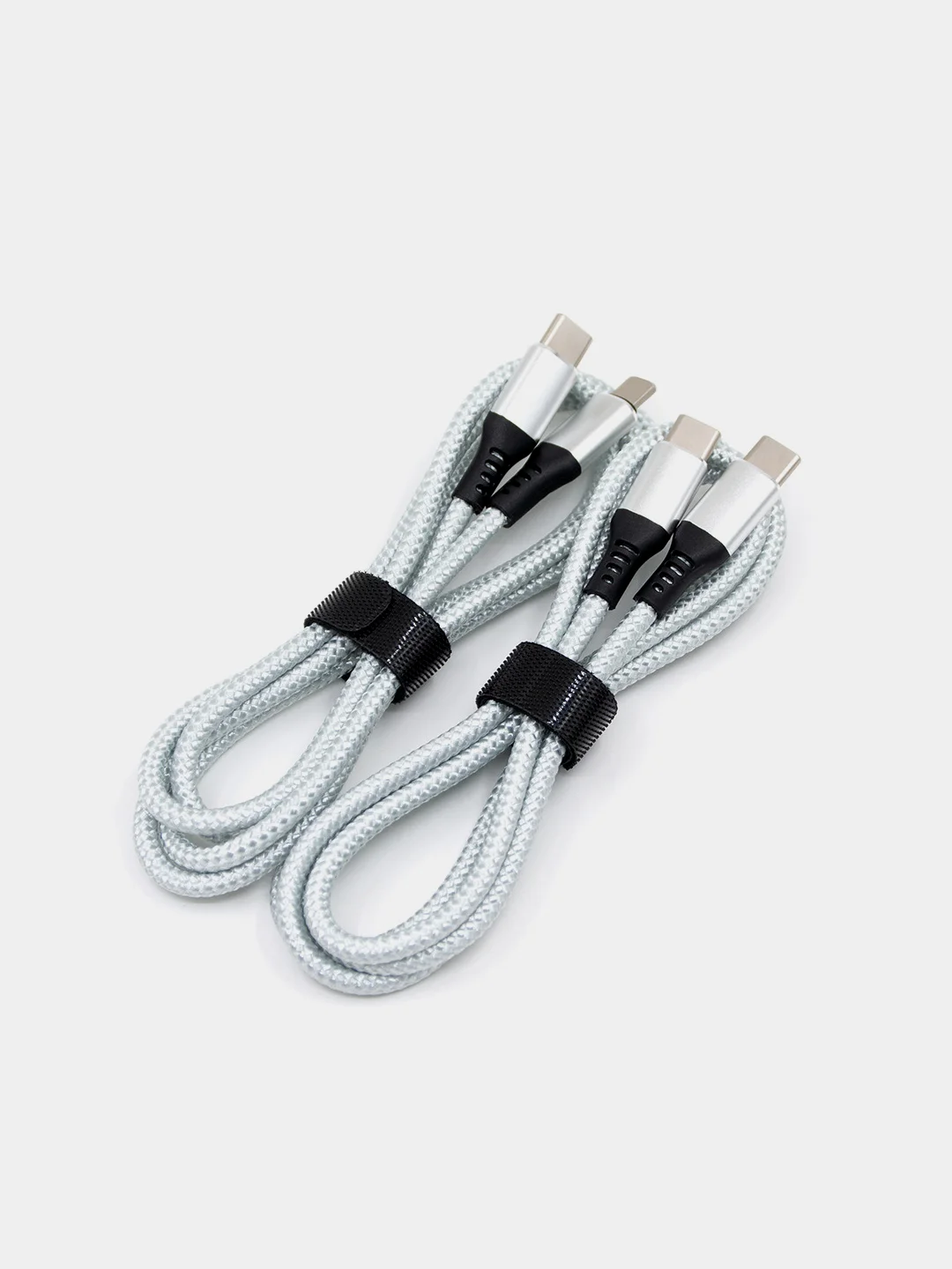Серебряный кабель PD 3A 60/20Вт, 1м/1.5м Type-C/Type-C, Apple Lightning/Type-C