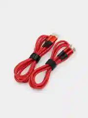 Красный кабель PD 3A 60/20Вт, 1м/1.5м Type-C/Type-C, Apple Lightning/Type-C