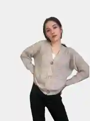 Бежевый кардиган женский