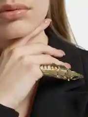 Бронзовый кольцо-перстень "Коготь" на Хэллоуин