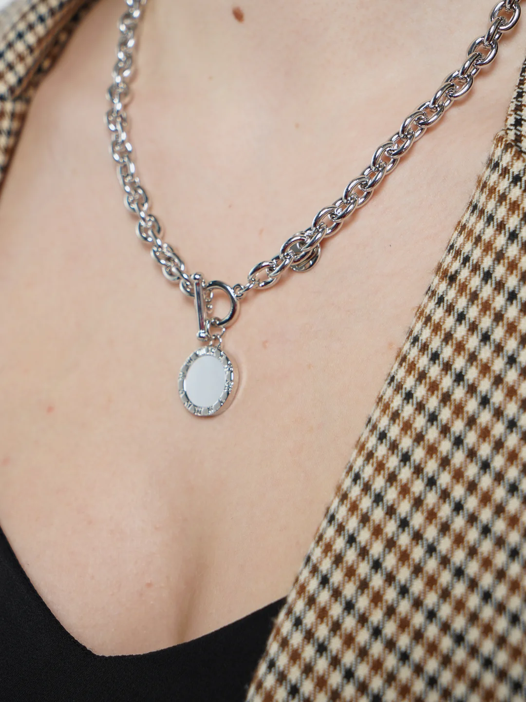 Серебряный ожерелье "Рим", 2 цвета