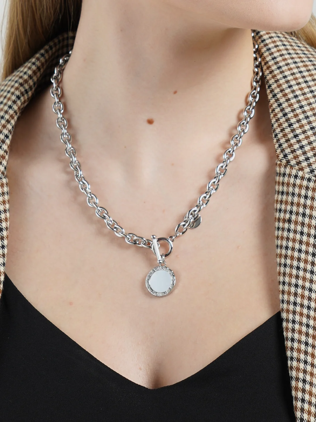 Серебряный ожерелье "Рим", 2 цвета