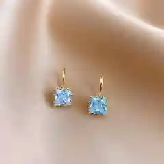Голубой серьги с цветным камнем