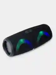 Черный колонка Bluetooth портативная со светомузыкой RGB