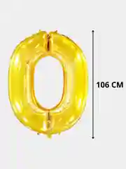 Алый большой воздушный шар "Цифра" 102-106 см, 40 дюймов,хром золотистый фольгированный