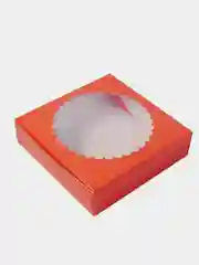 Красный подарочная коробка сборная с окном