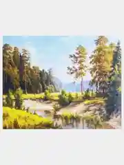 Аметистовый алмазная мозаика "Природа. Пейзаж", 40 х 50