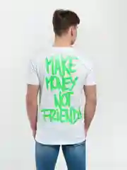 Белый футболка MAKE MONEY NOT FRIENDS 21 Белый