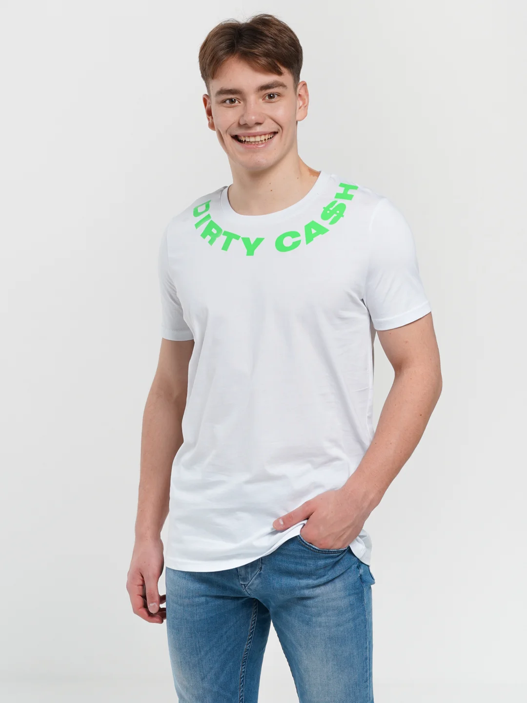 Белый футболка MAKE MONEY NOT FRIENDS 21 Белый