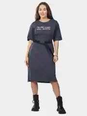 Платье женское KLERY "never forget your ROOTS", серый, КЛП1455П4