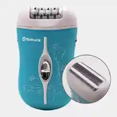 Эпилятор Sakura SA-5540SBL, 2 насадки, бритва, 2 скорости