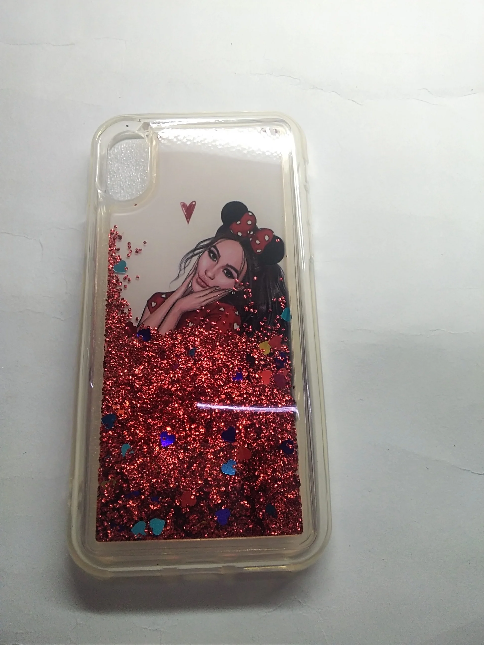 Алый чехол переливающийся IPhone X, XS