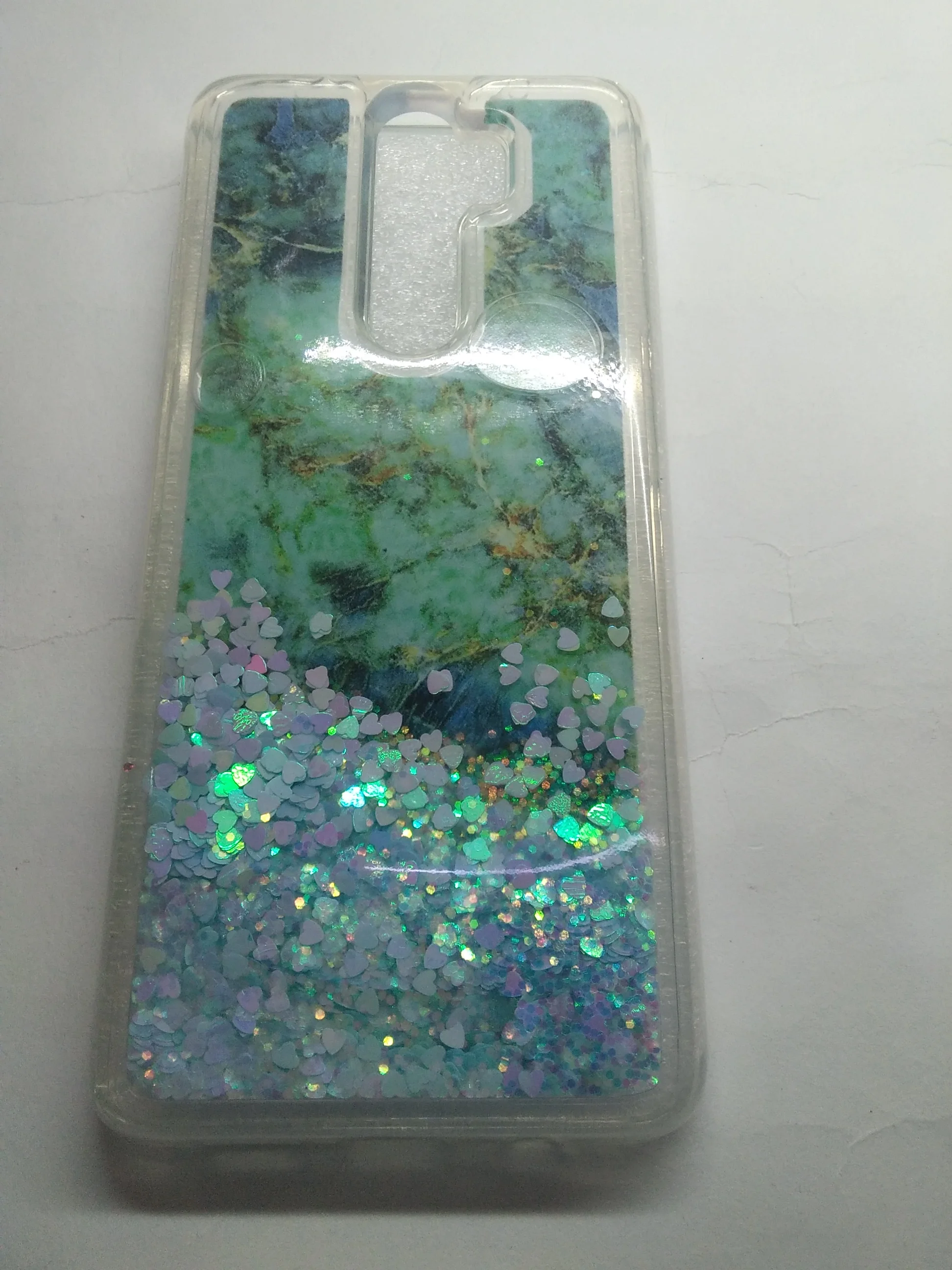 Бирюзовый чехол-переливашка Xiaomi Redmi Note 8