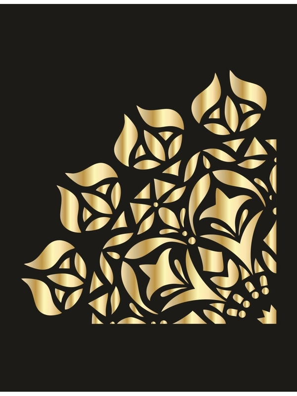Трафарет пластиковый  Luxart Template Четверть 1,  40х40 см