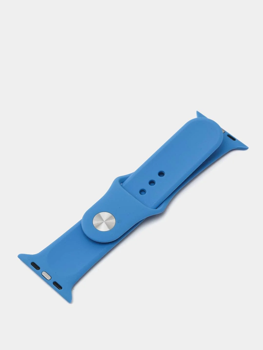 Голубой ремешок силиконовый для Apple Watch 1, 2, 3, 4, 5, 6, 7, SE