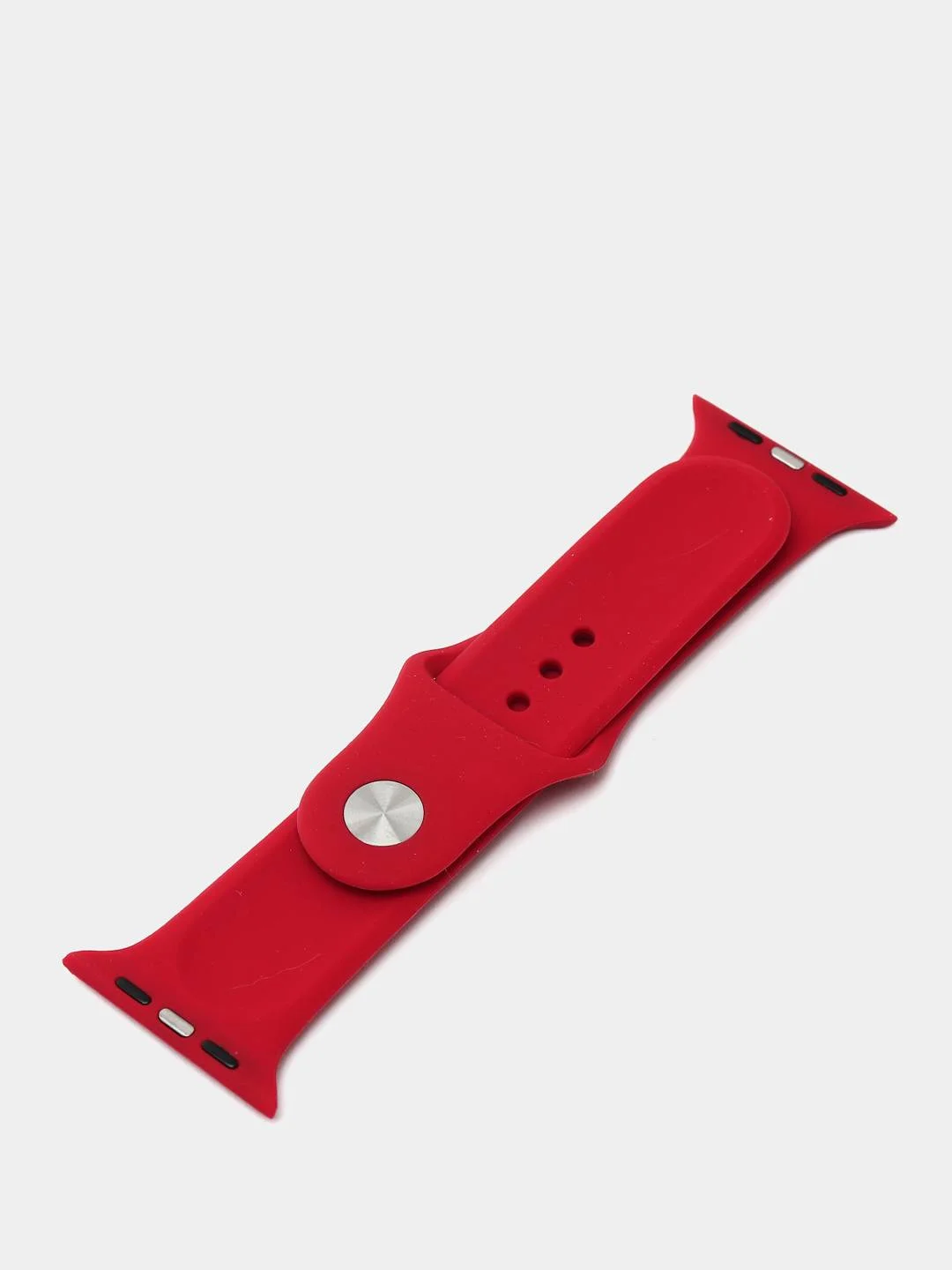 Красный ремешок силиконовый для Apple Watch 1, 2, 3, 4, 5, 6, 7, SE