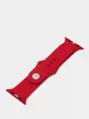 Красный ремешок силиконовый для Apple Watch 1, 2, 3, 4, 5, 6, 7, SE