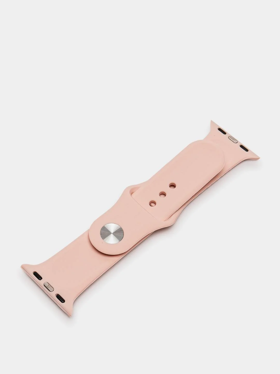 Пудровый ремешок силиконовый для Apple Watch 1, 2, 3, 4, 5, 6, 7, SE