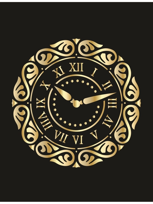 Трафарет пластиковый  Luxart Template Часы 1,  40х40 см