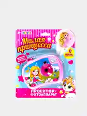 Розовый детский фотоаппарат-проектор
