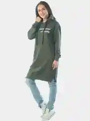 Платье из футера KLERY "Total acceptance" ФП1409П1, хаки