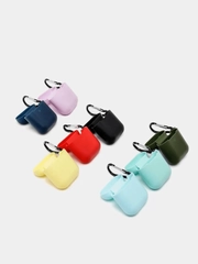 Силиконовый чехол для наушников с карабином AirPods 1,2